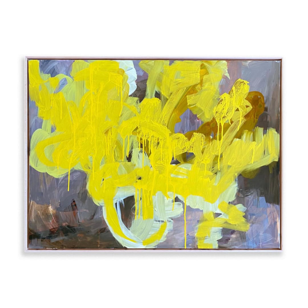 "Fog and Fire" - Original Painting in yellow by Jessalin Beutler