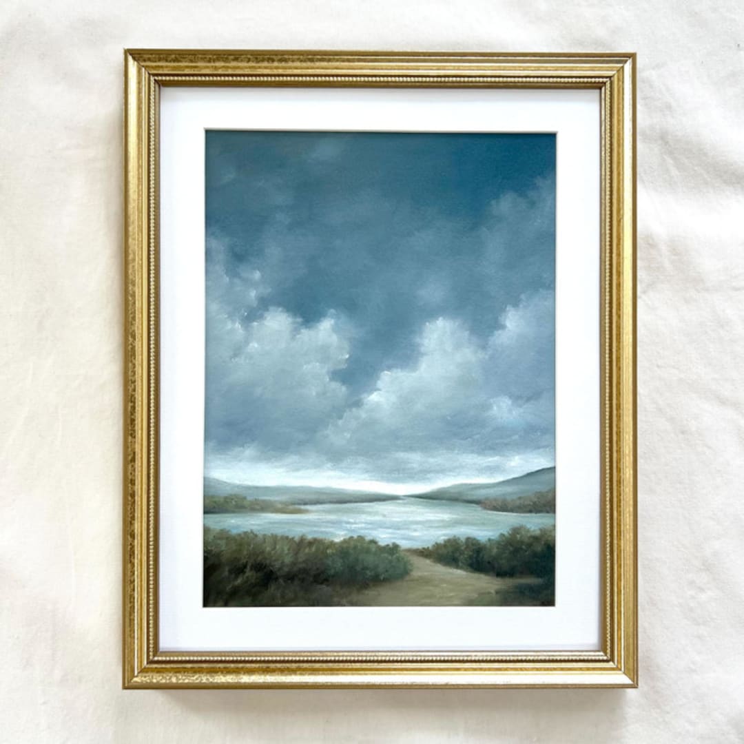 "Lake Trail" - Original Painting in multicolorassorted-colors by Sara Swanson