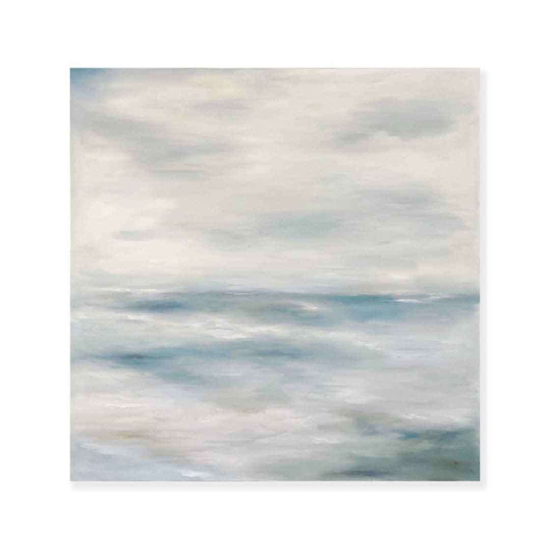 "Seaside Whisper" - Original Painting in blue by Nicoletta Savod