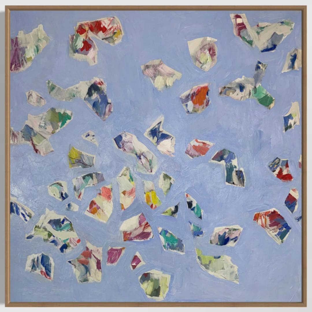 "Paper Wings" - Original Painting in blue by Sarah Mankin