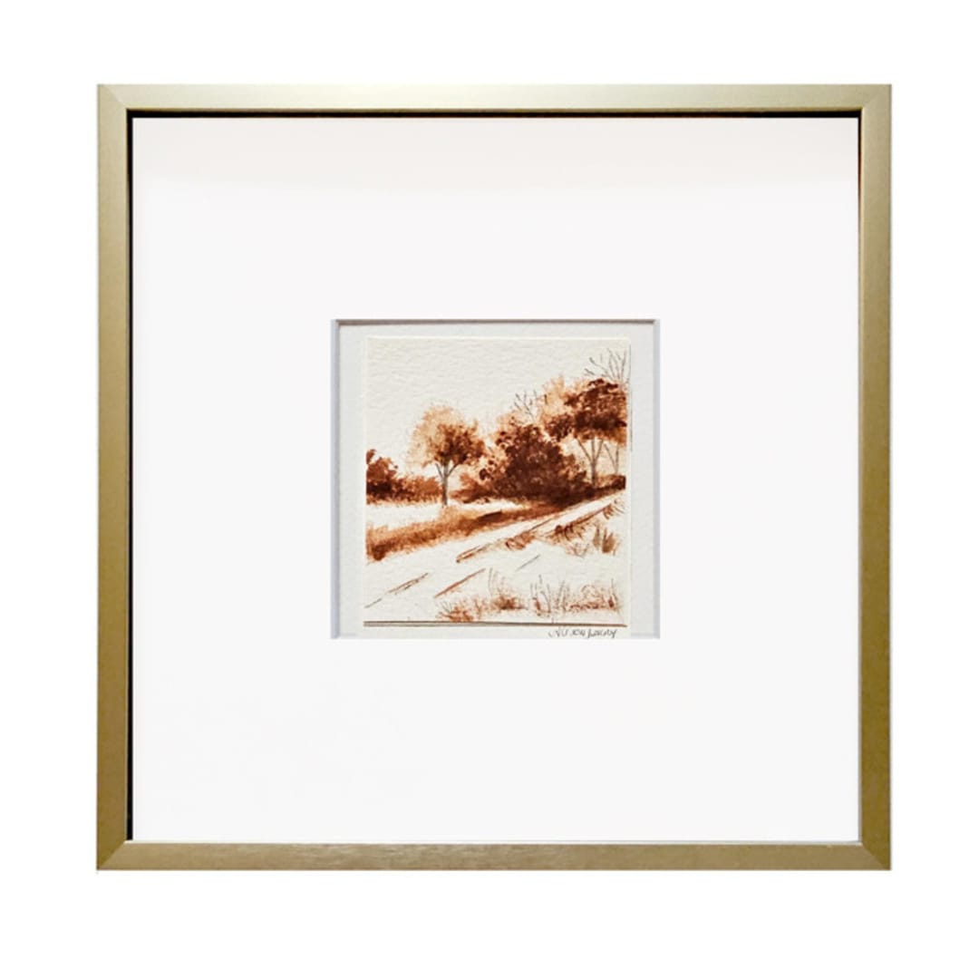 "Country Trees III" - Original Painting in brown by AlisonJerry