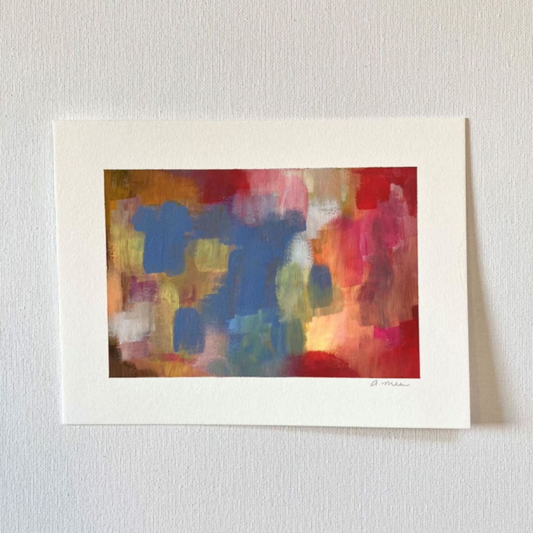 "Untitled 9" - Original Painting in red by Amy Mullen