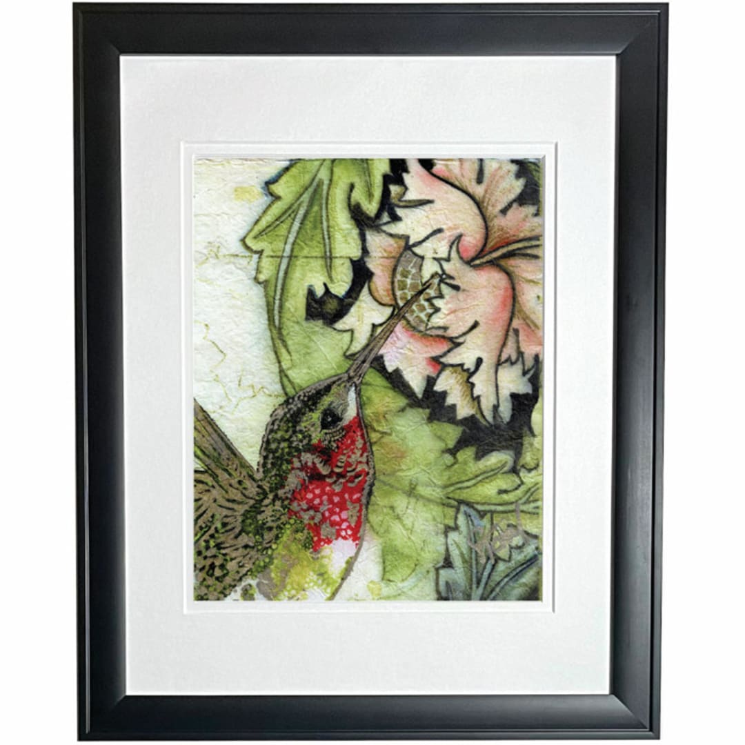 ""Hummingbird III"" - Original Mixed Media in multicolor by Stephanie Toral