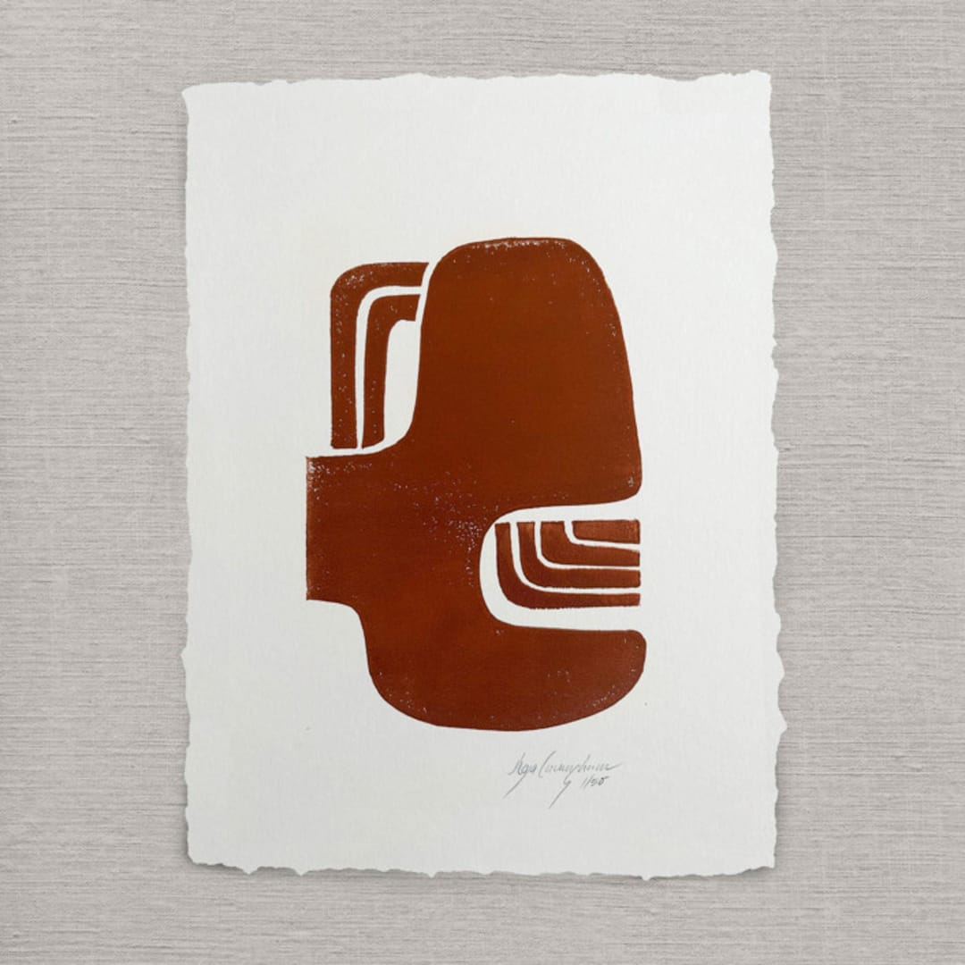 "speak up" - Original Mixed Media in brown by Maja Cunningham