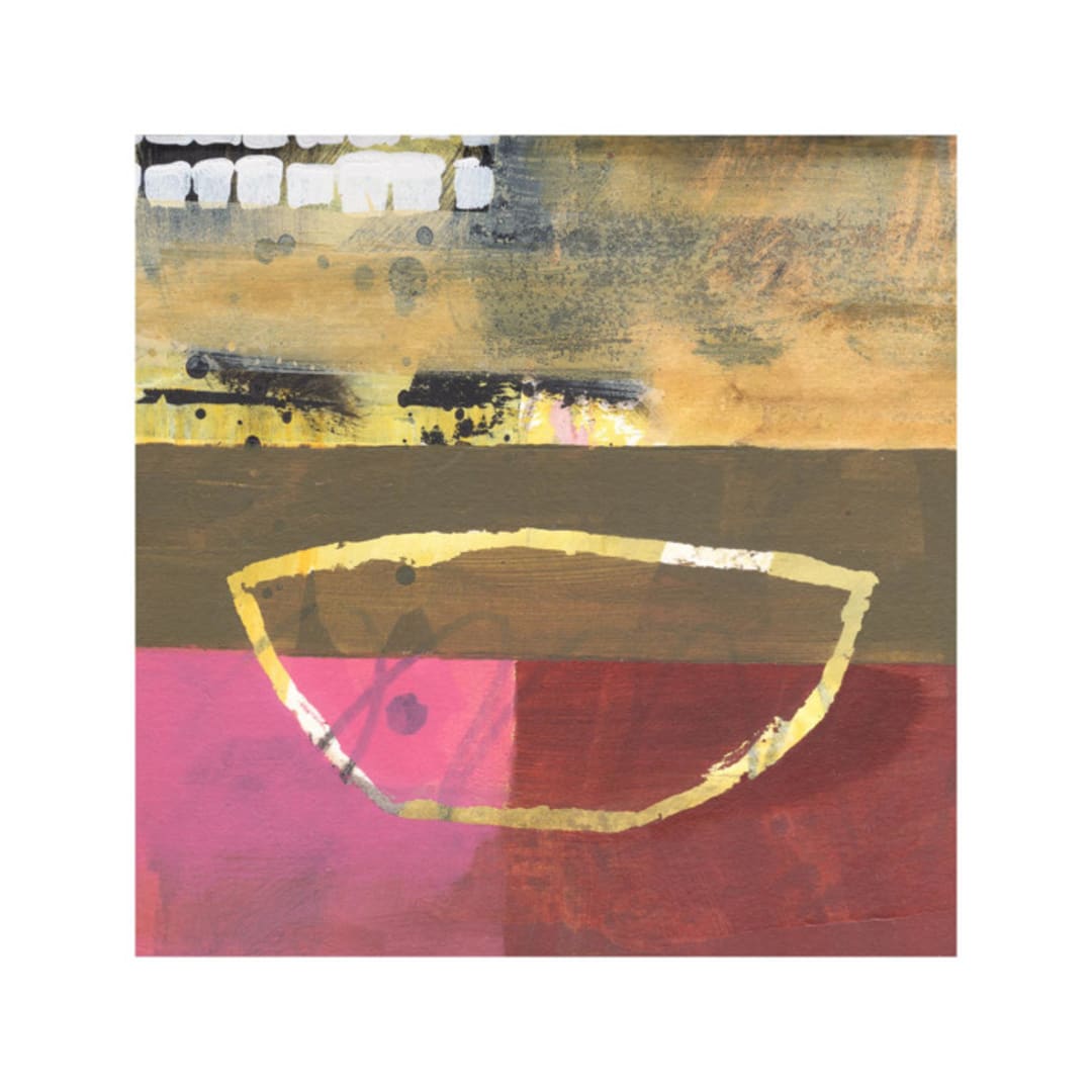 "Bowls Are the New Plates I" - Original Mixed Media in multicolorassorted-colors by Jaqui Falkenheim