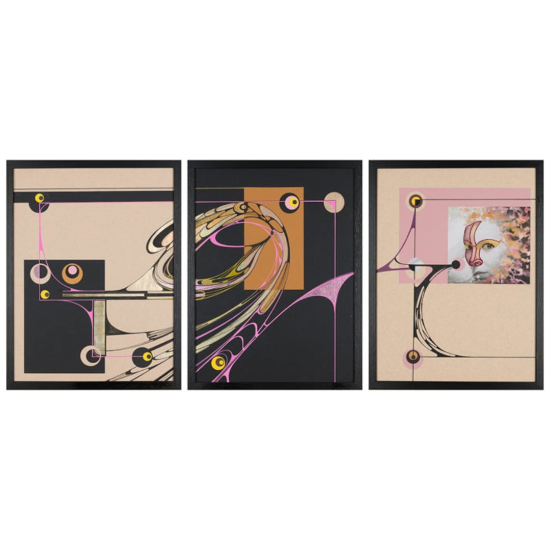 "d´Or" - Original Mixed Media in multicolor by Nerea Azanza