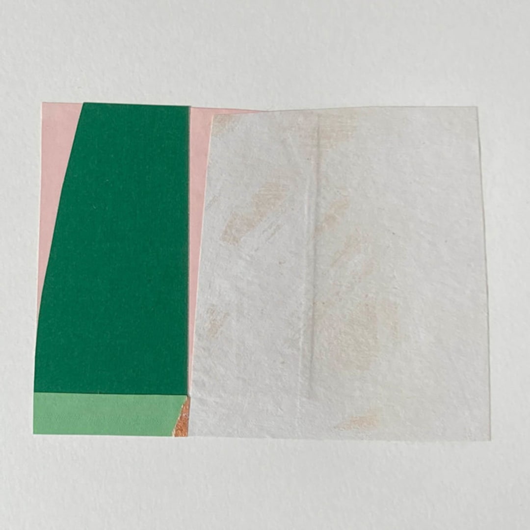 "Series 6 No.5" - Original Mixed Media in green by Francesca Iannaccone