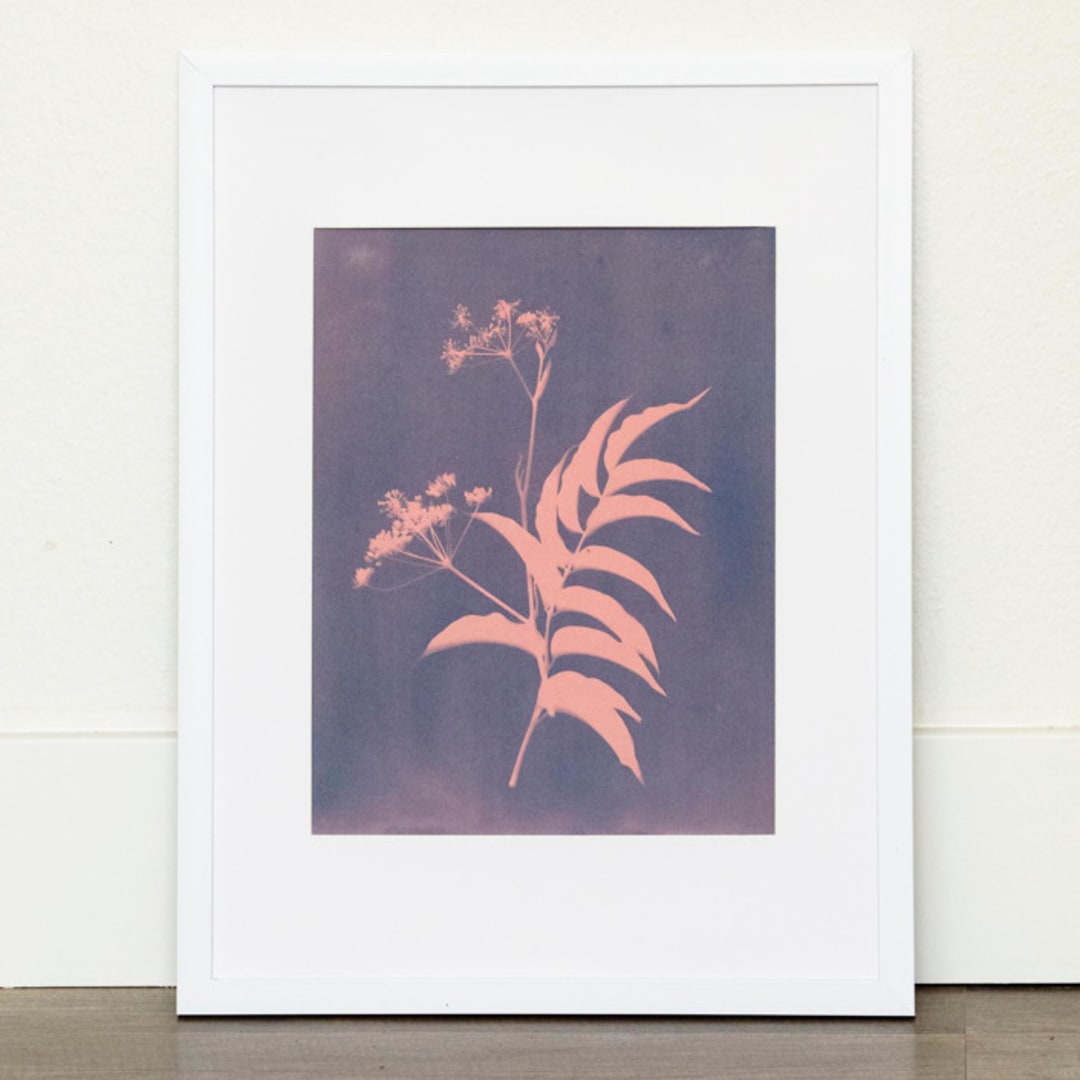 "Foraged II Original" - Original Mixed Media in blue by Kamala Nahas