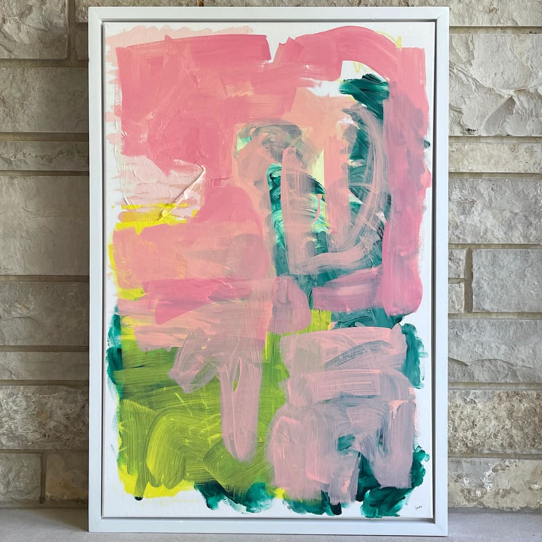 "the isles" - Original Mixed Media in multicolor by bari wieselman schulman