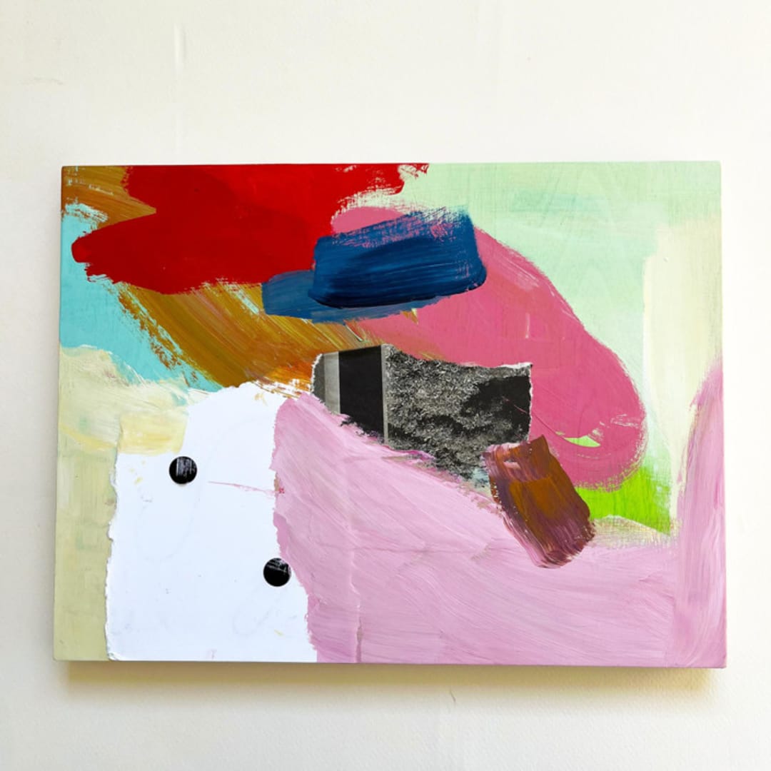 "Polka Dotted Sky" - Original Mixed Media in multicolor by Morgan Kendall