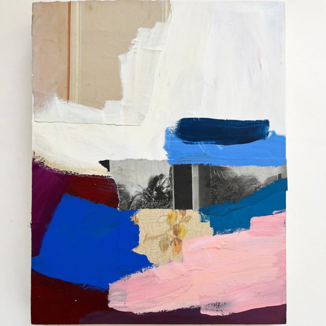 "Ashore" - Original Mixed Media in blue by Morgan Kendall