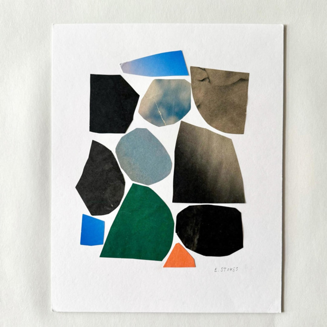 "Paper Mosaic 3" - Original Mixed Media in multicolorassorted-colors by Elliot Stokes