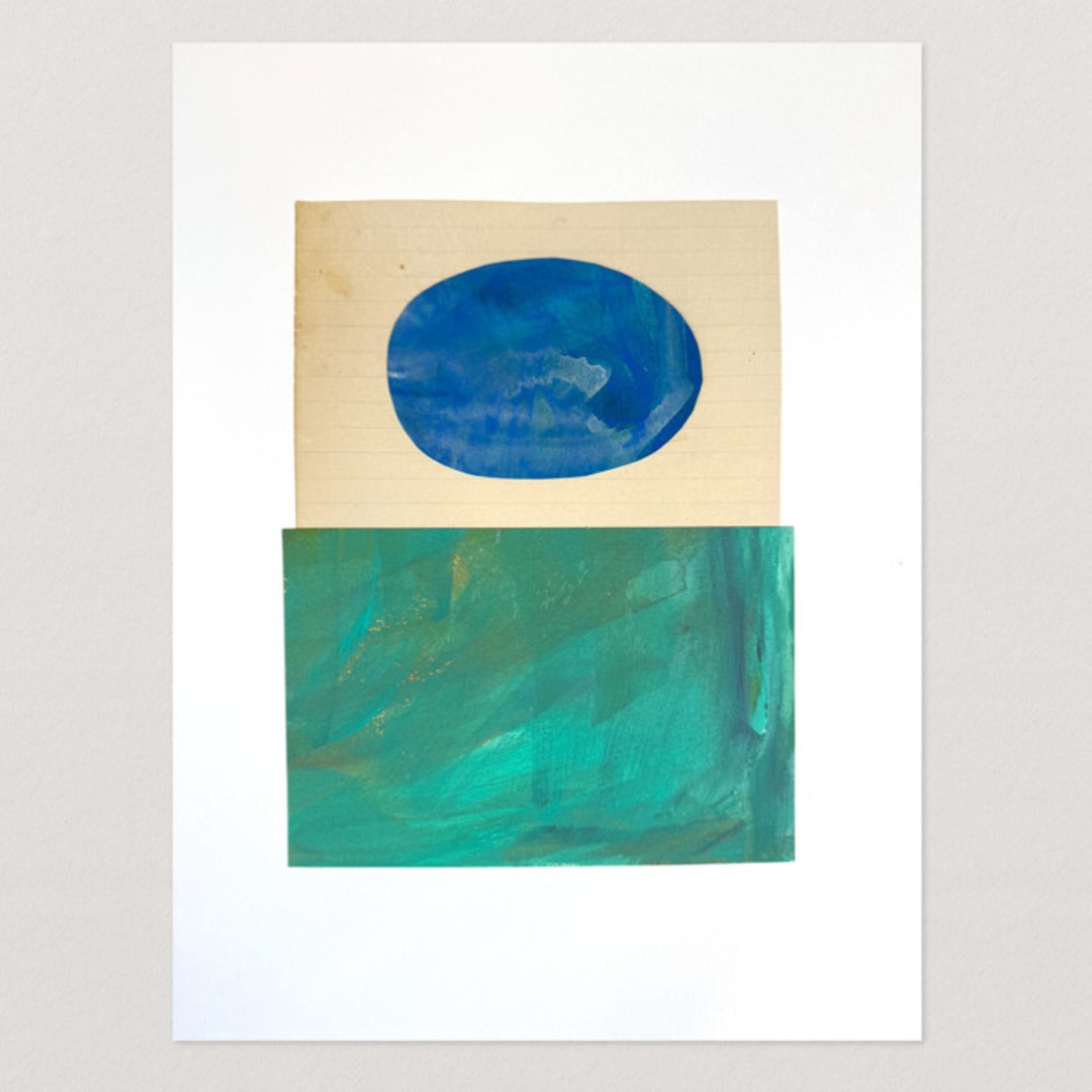 "Jewelbox" - Original Mixed Media in blue by Field and Sky