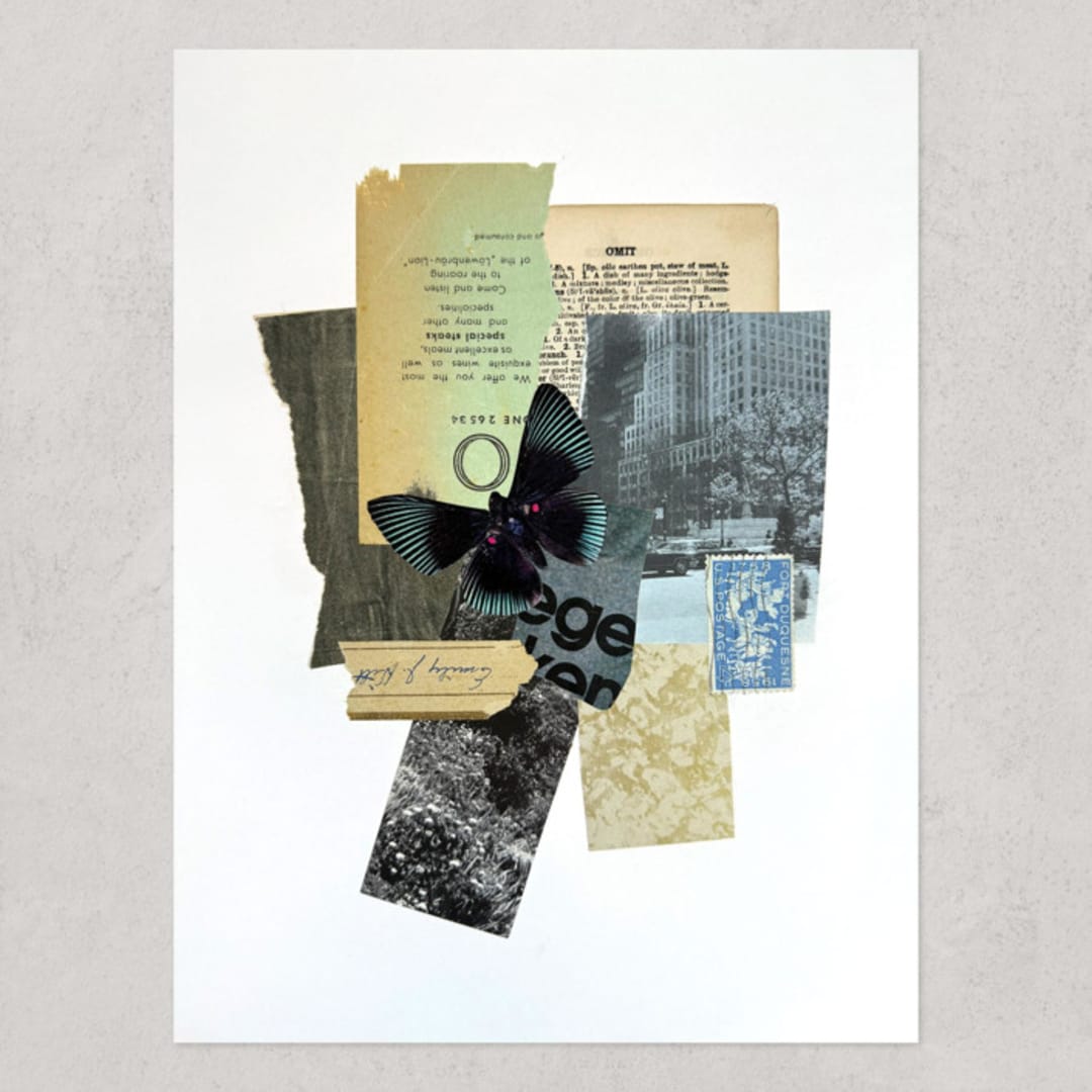 "Omit" - Original Mixed Media in multicolorassorted-colors by Field and Sky
