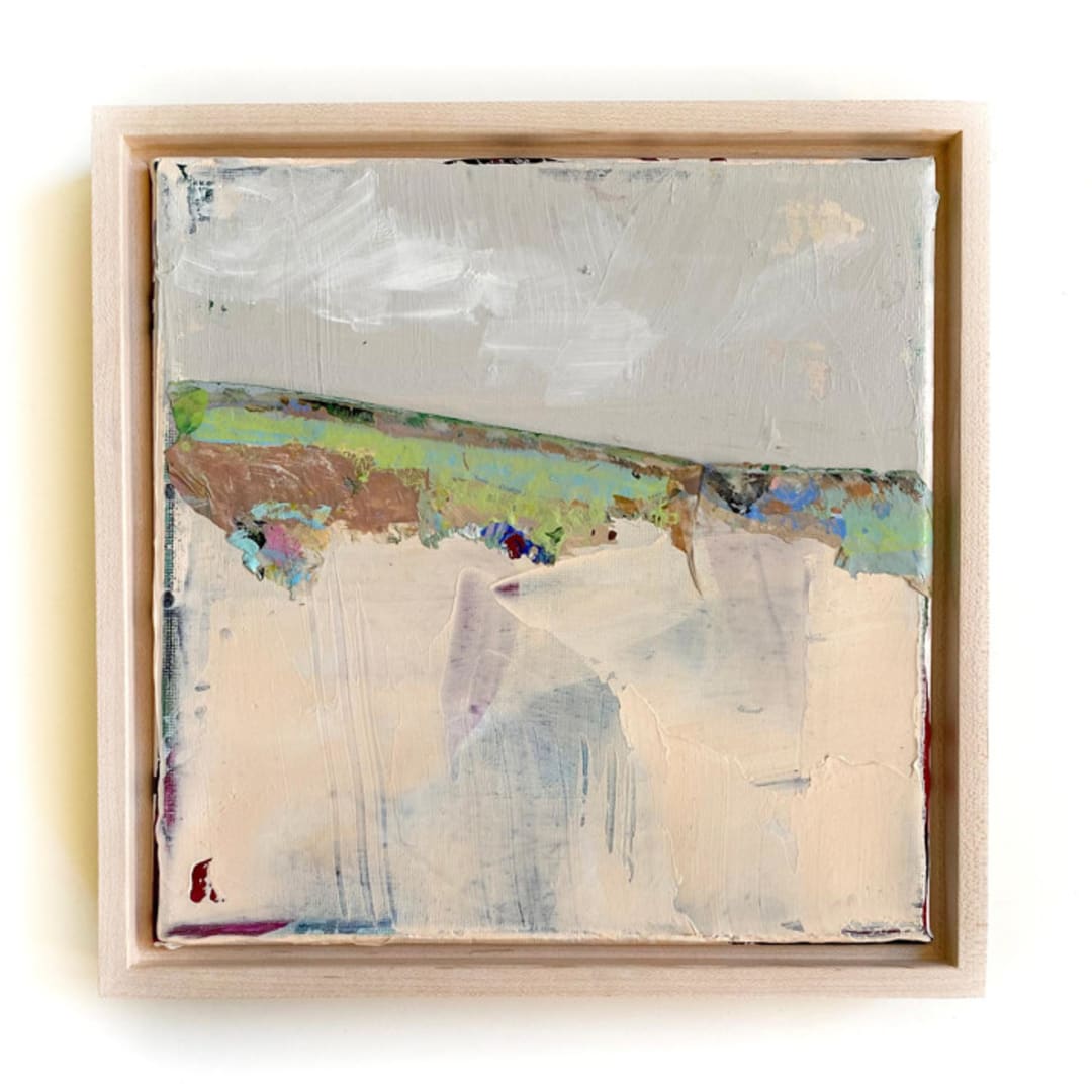 "Soft Scene" - Original Mixed Media in beige by Jessalin Beutler