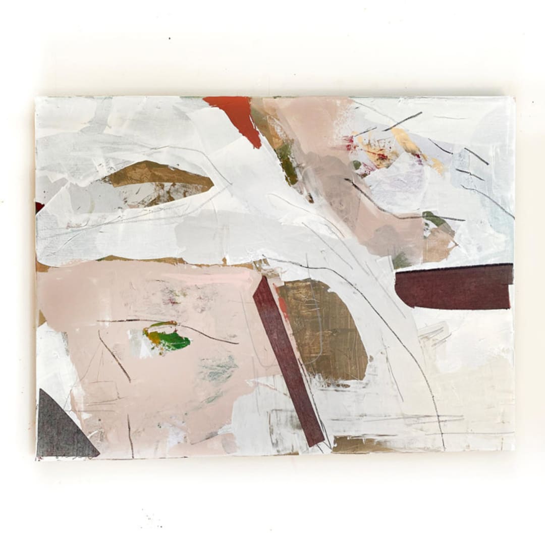 "Four Directions" - Original Mixed Media in brown by Jessalin Beutler