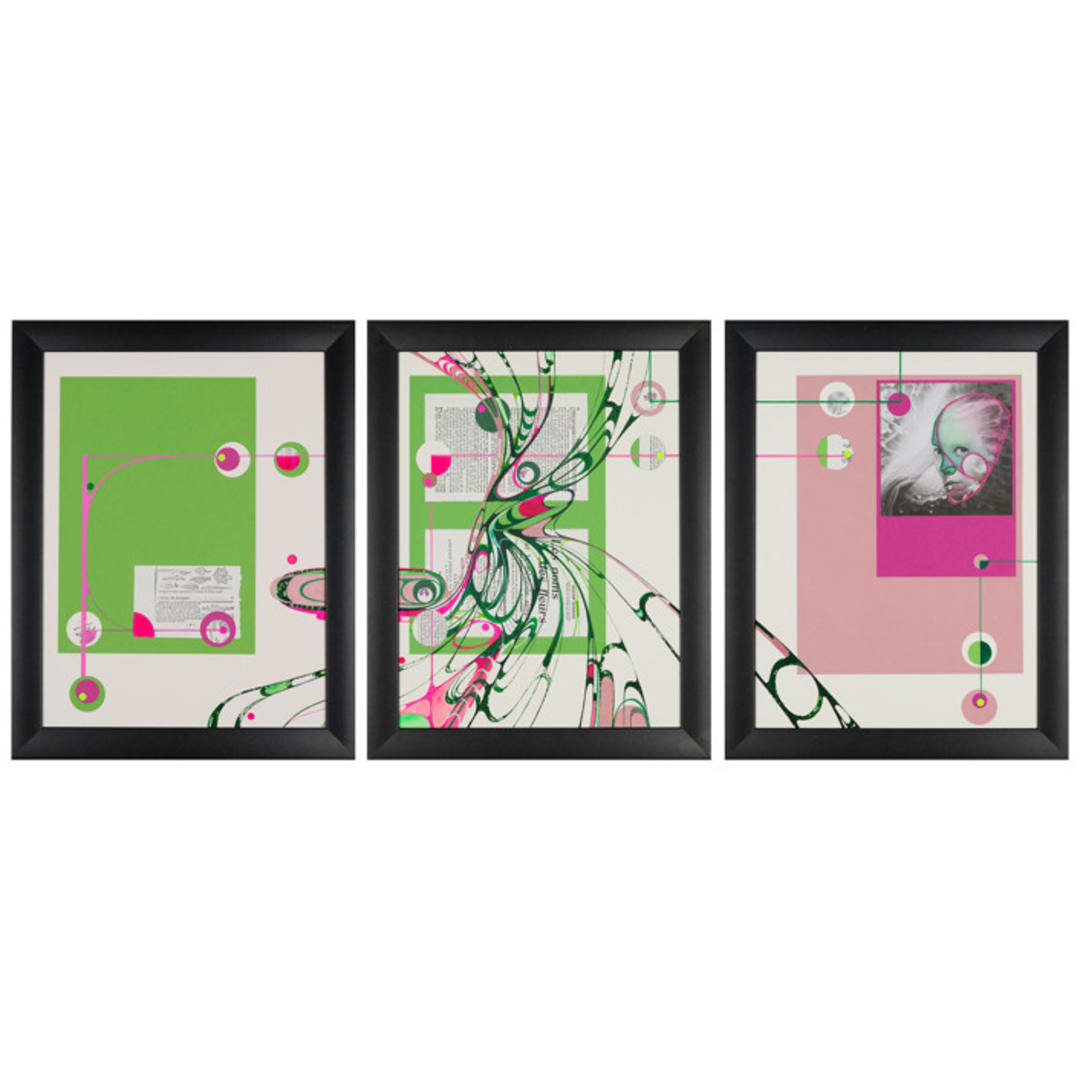 "FeminiTURE" - Original Mixed Media in green by Nerea Azanza