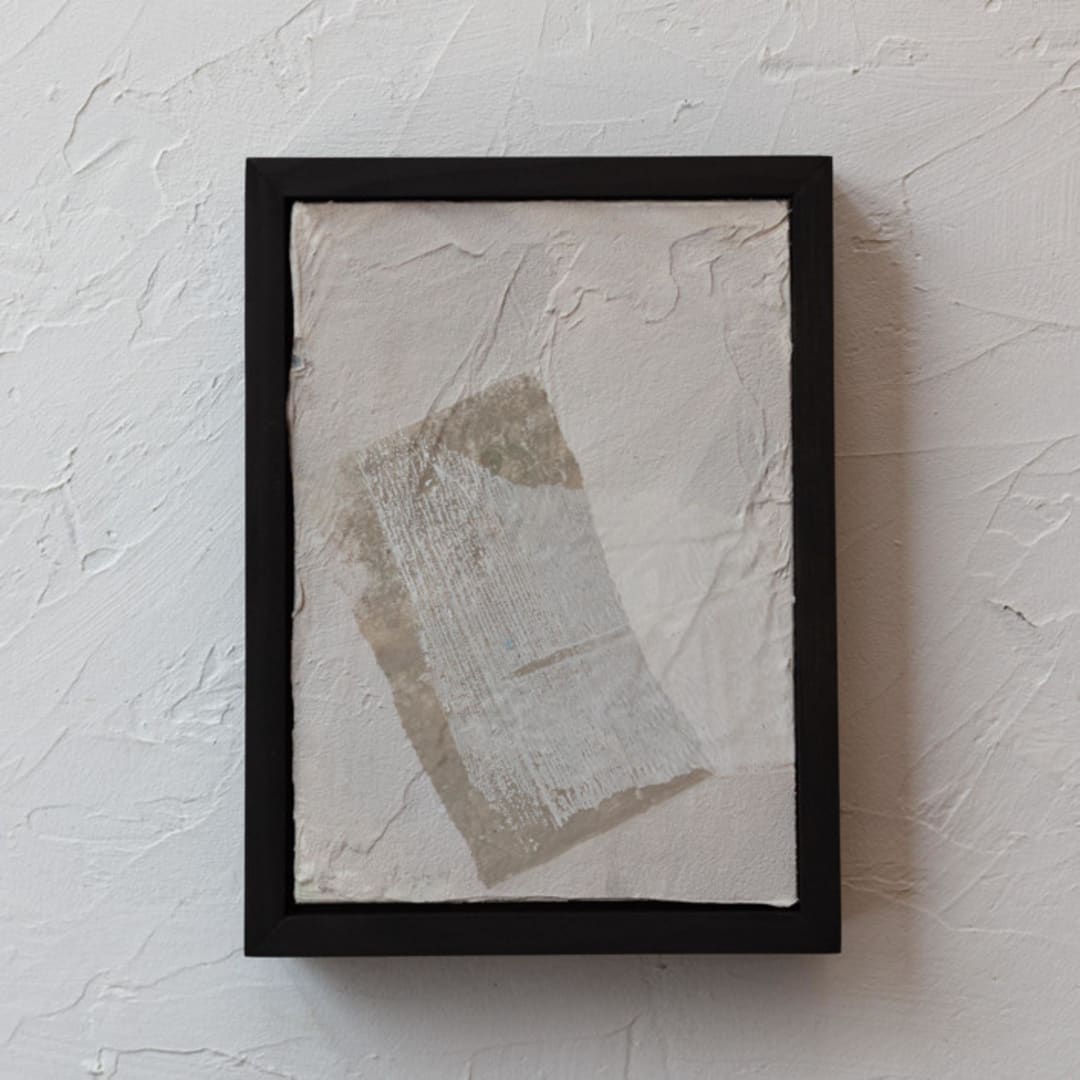 "Adore II" - Original Mixed Media in beige by Jennifer Daily