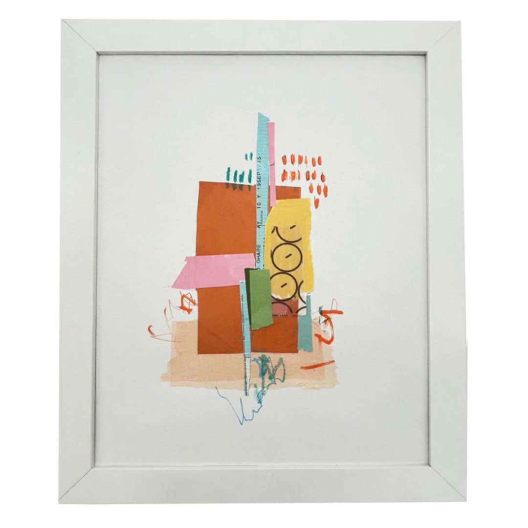 "Orange Crush" - Original Mixed Media in orange by Pippin Schupbach