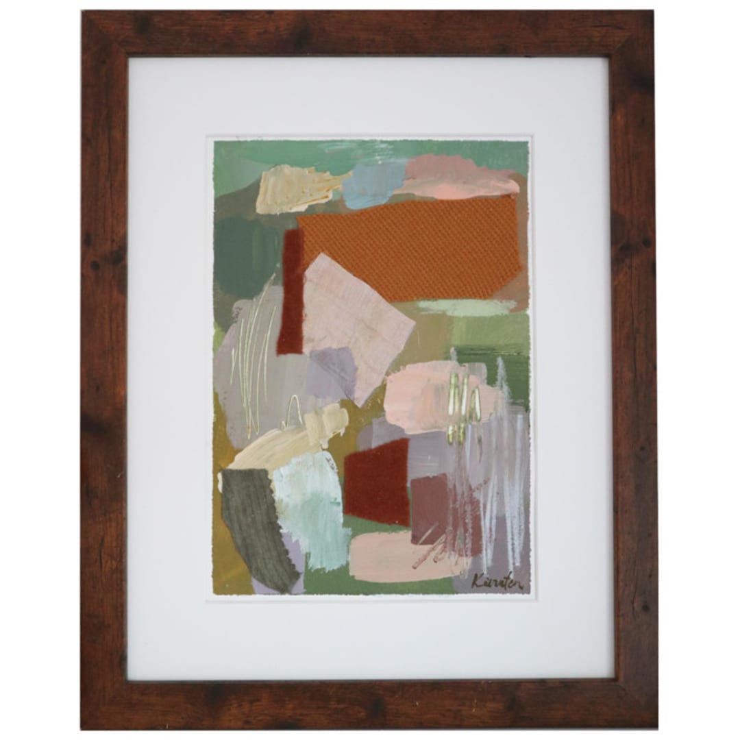 Journey, Framed Original Painting, Contemporary Abstract, 12.5 x 15.5