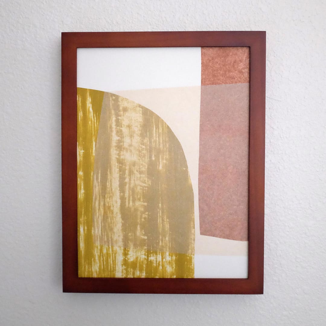 "land masses three" - Original Mixed Media in multicolorassorted-colors by Carrie Moradi