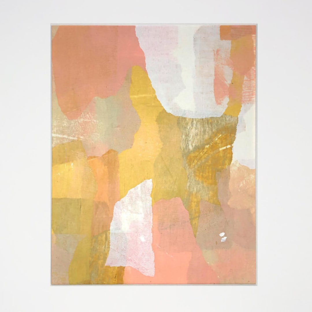 "Lazy Day" - Original Mixed Media in pink by Carrie ONeal