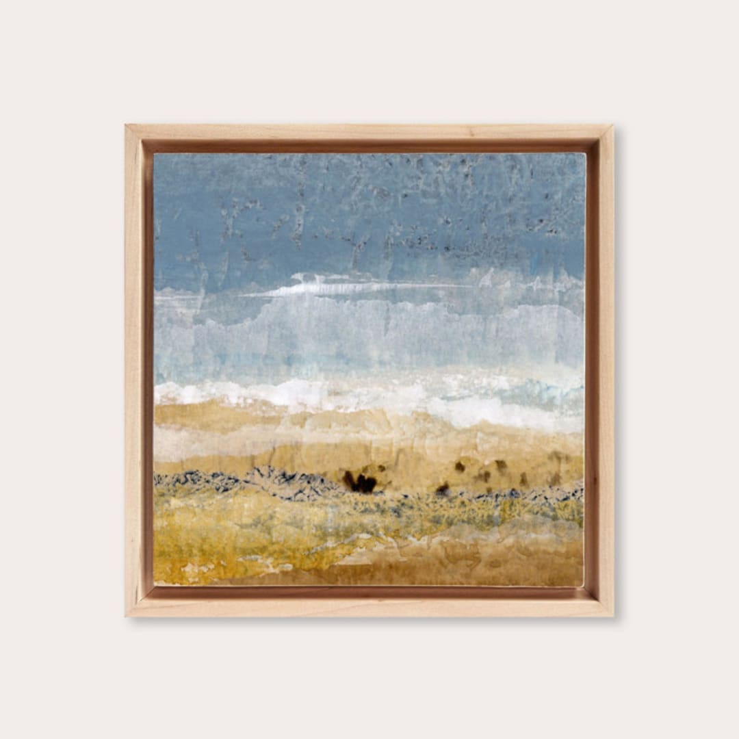 "Coastal Calm 1" - Original Mixed Media in blue by Lara Eckerman