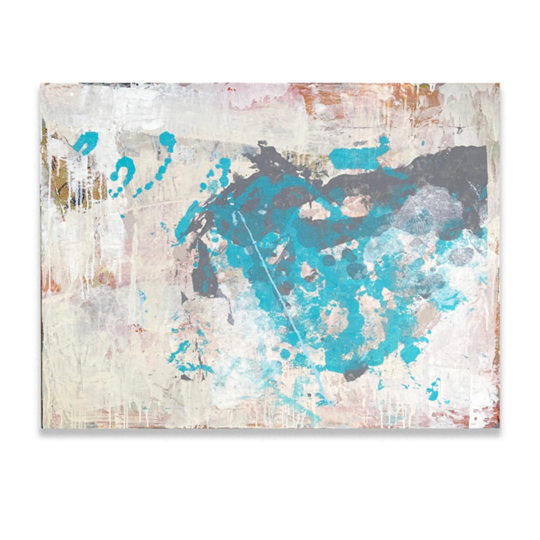 "Vintage Feeling" - Original Mixed Media in white by Jessalin Beutler