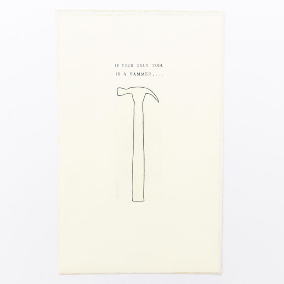 "Only Tool is a Hammer" - Original Mixed Media in multicolorassorted-colors by Dana Williamowsky
