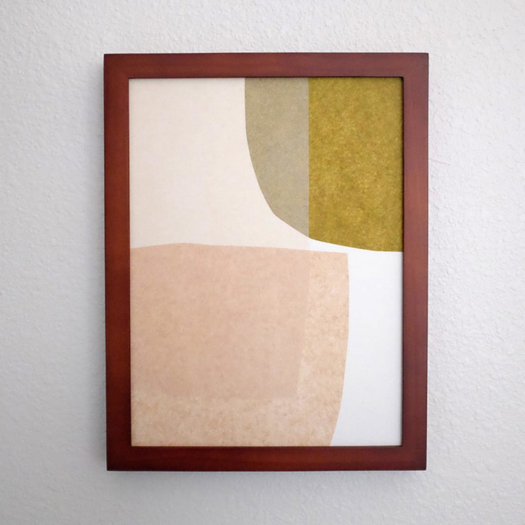 "land masses two" - Original Mixed Media in multicolorassorted-colors by Carrie Moradi