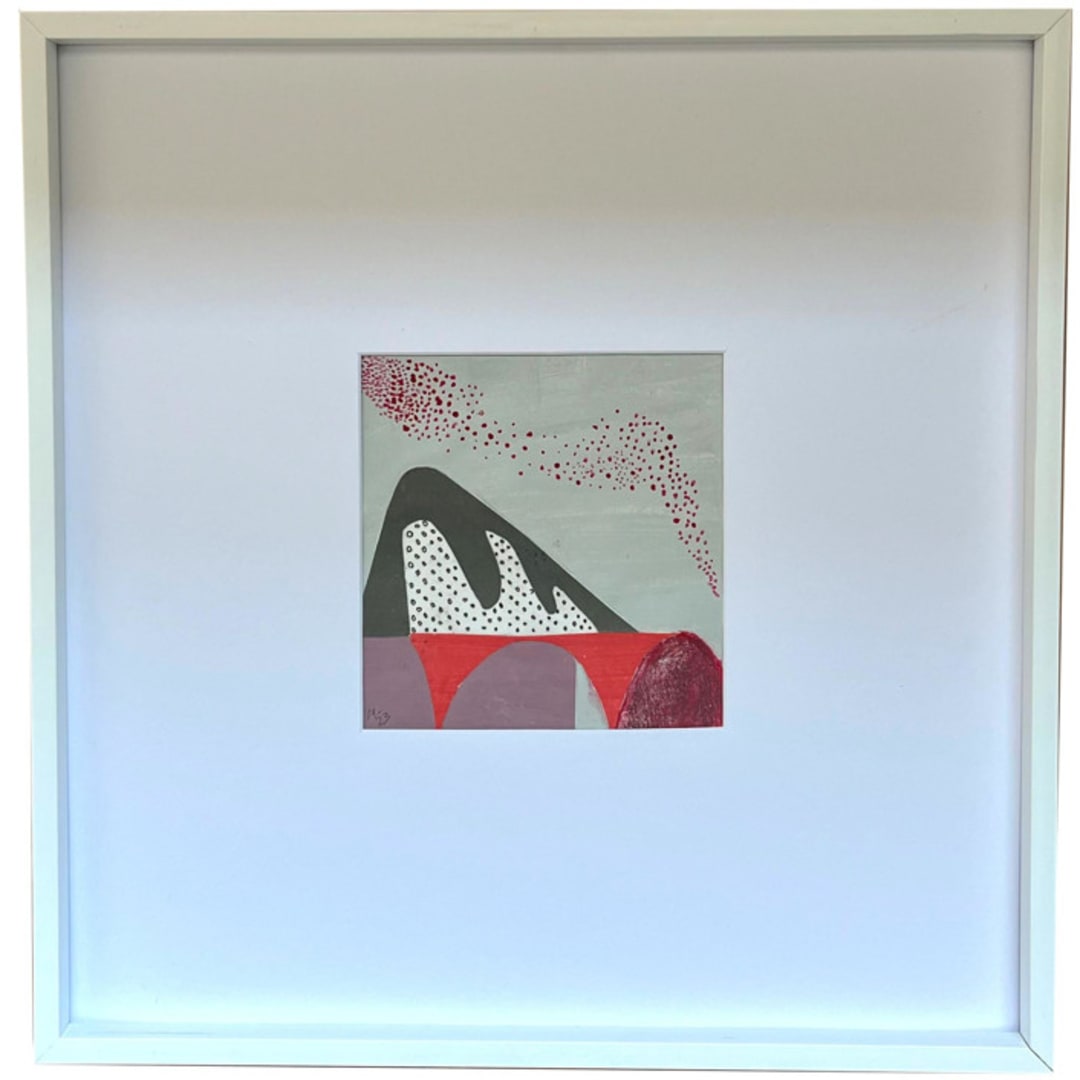 "Reminiscent" - Original Mixed Media in multicolorassorted-colors by Bethania Lima