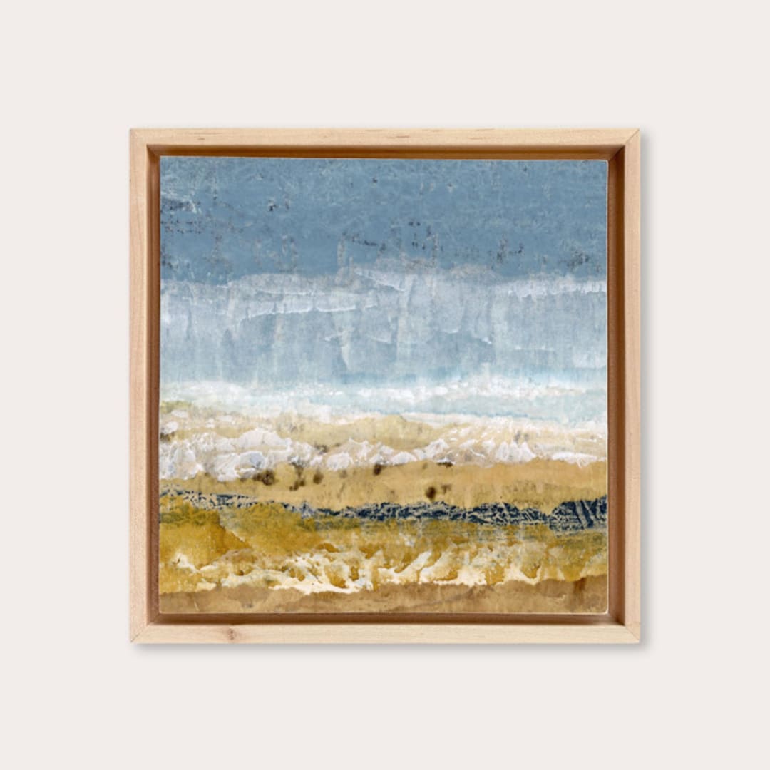 "Coastal Calm 2" - Original Mixed Media in blue by Lara Eckerman