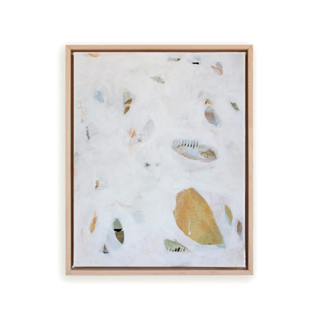 "Autumn Grass | 11" x 14" framed original mixed-media painting on canvas" - Original Mixed Media in multicolor by Kayla King