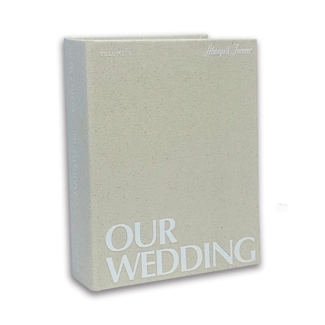 "Wedding Photo Album in classic linen" - Wedding Albums and Scrapbooks in beige by The Ceremony Club