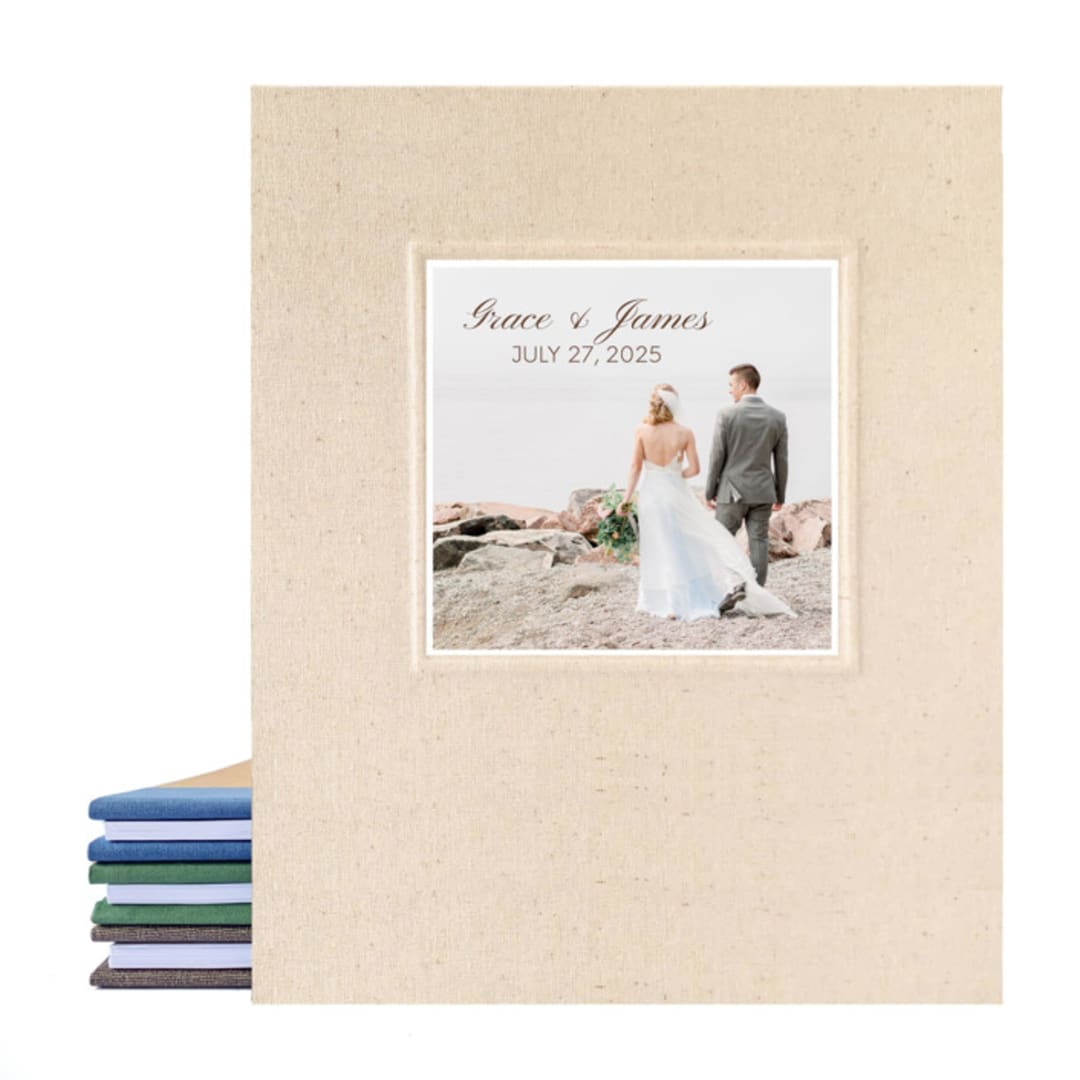 "Wedding Photo Booth Guest Book & Photo Album | Your Photo on Cover | Variety of Colors" - Wedding Albums and Scrapbooks in multicolorassorted-colors by Transient Books