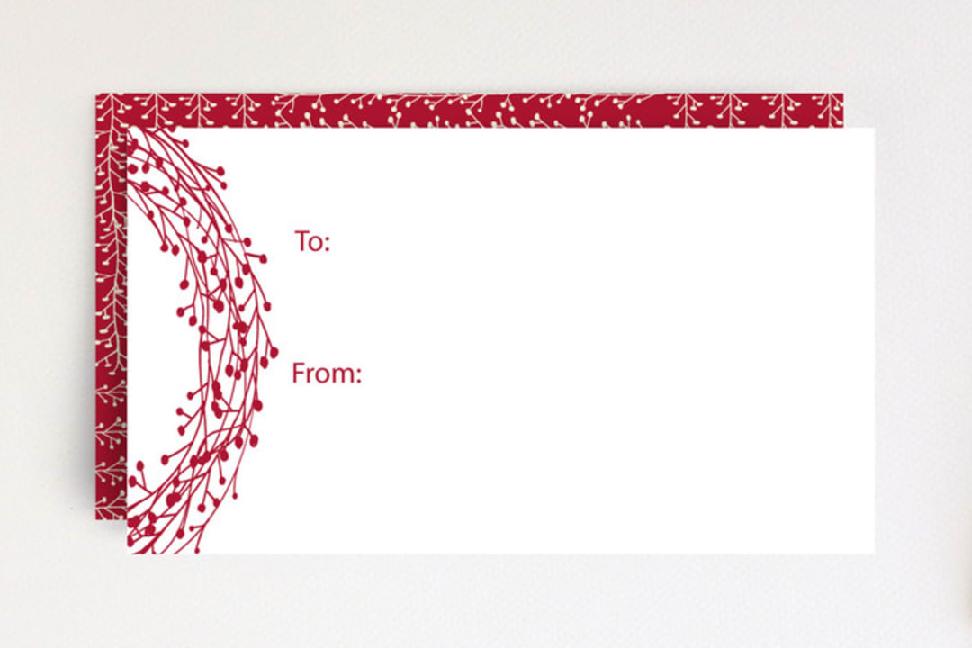 "Greetings" - Stationery in poppy red  by Neeta Sawhney - Front