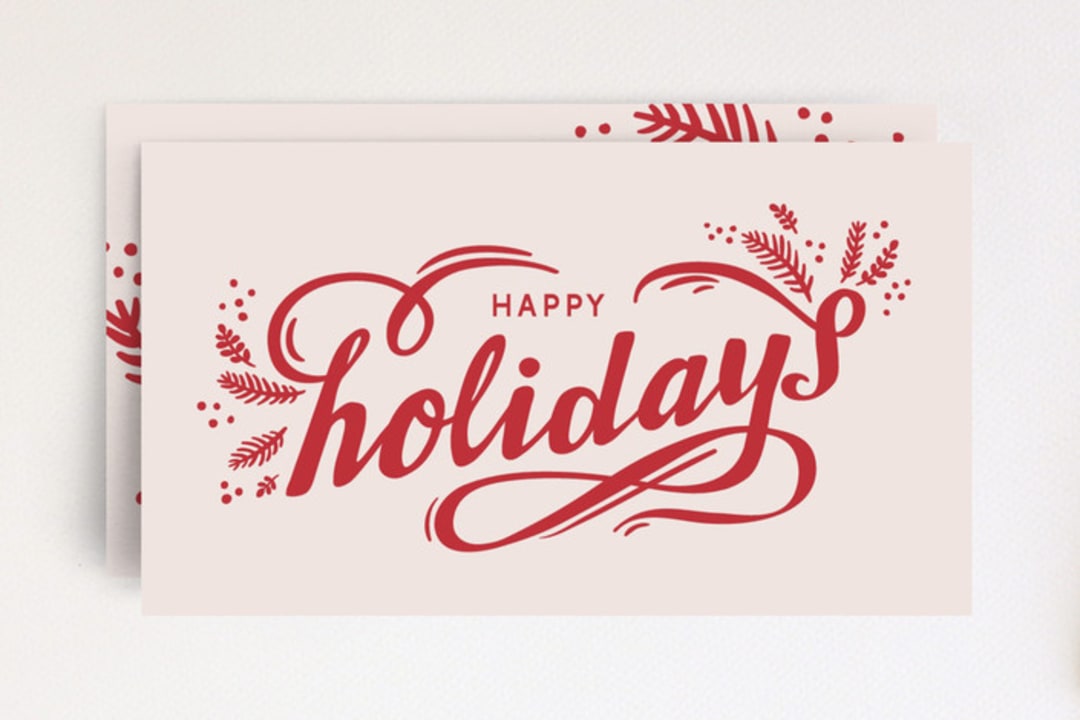 "Peacefully" - Stationery in Crimson by Sharon O. - Front