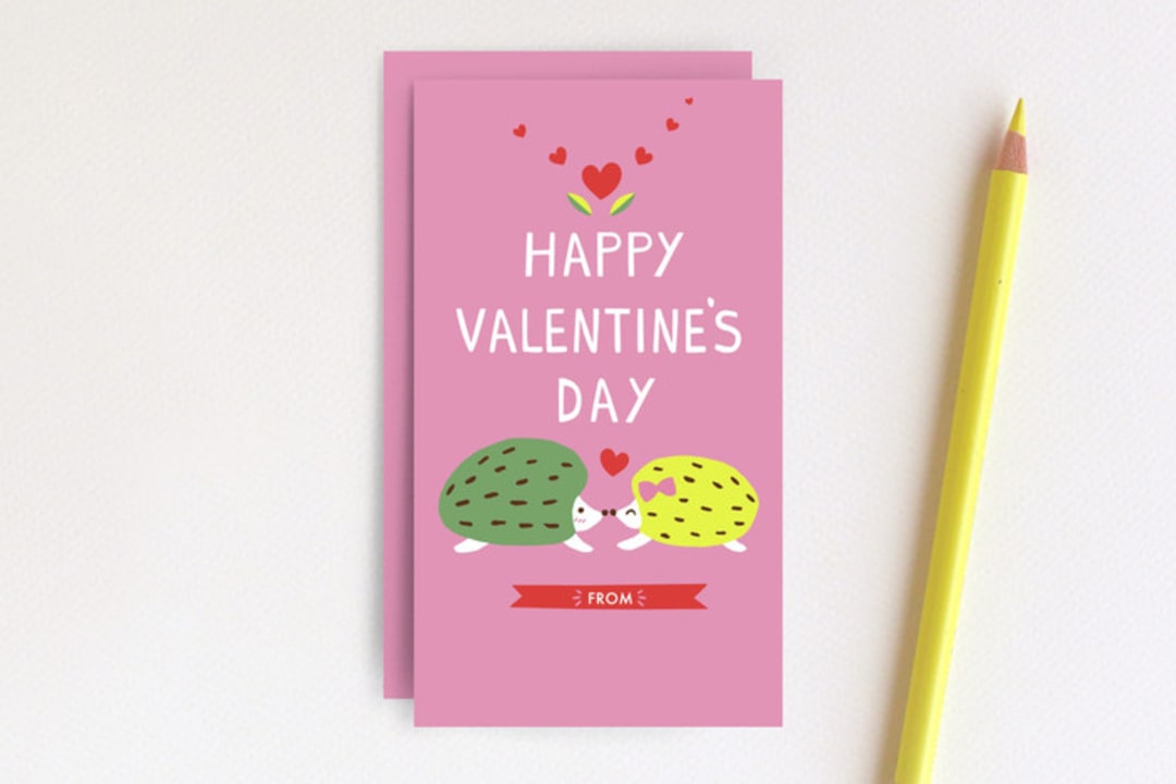 "Hedgehog lover" - Stationery in Pink by Chi Hey Lee - Front
