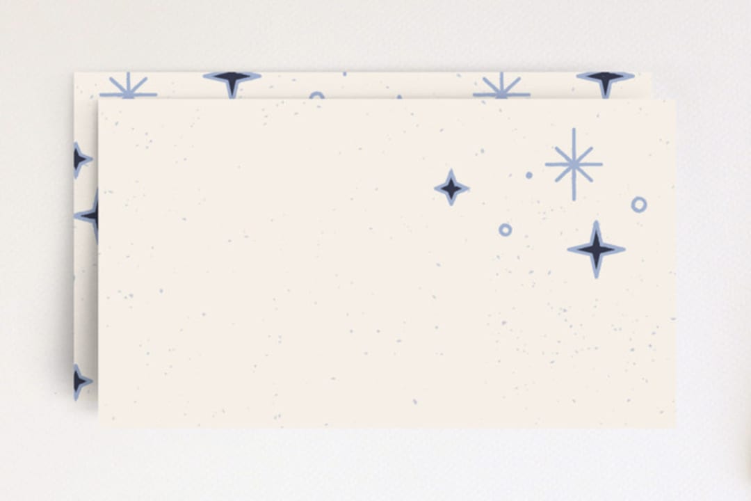 "Give You the Moon Place Card" - Stationery in Sky by Amber Barkley - Front