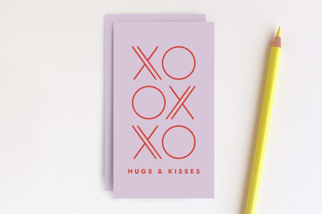Geometric XO Hugs & Kisses Gift Tag
