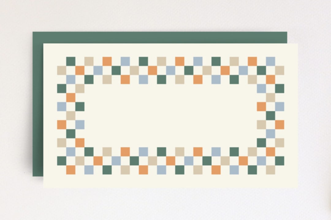 Checkered Thanksgiving Place Card