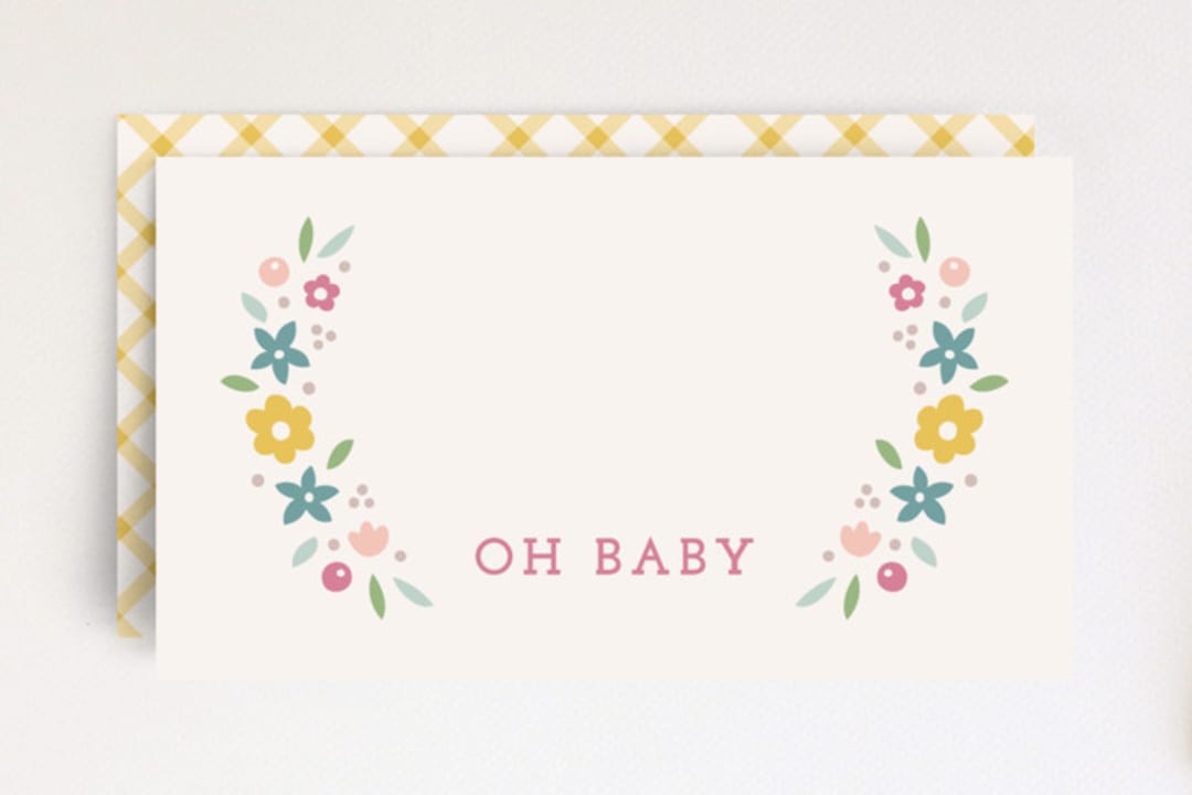Serafina Baby Shower Place Card