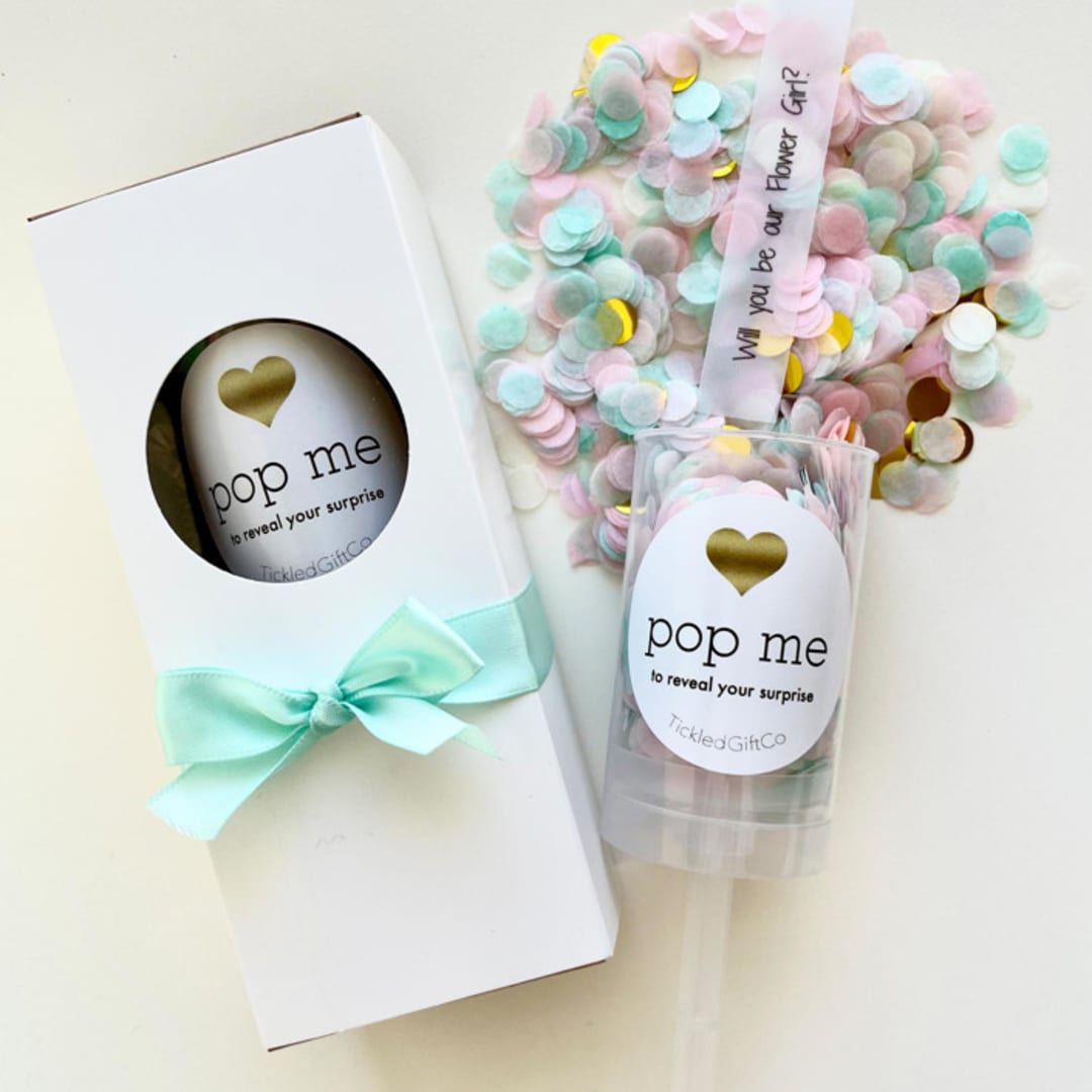 Flower Girl Confetti Popper Proposal - Pastel