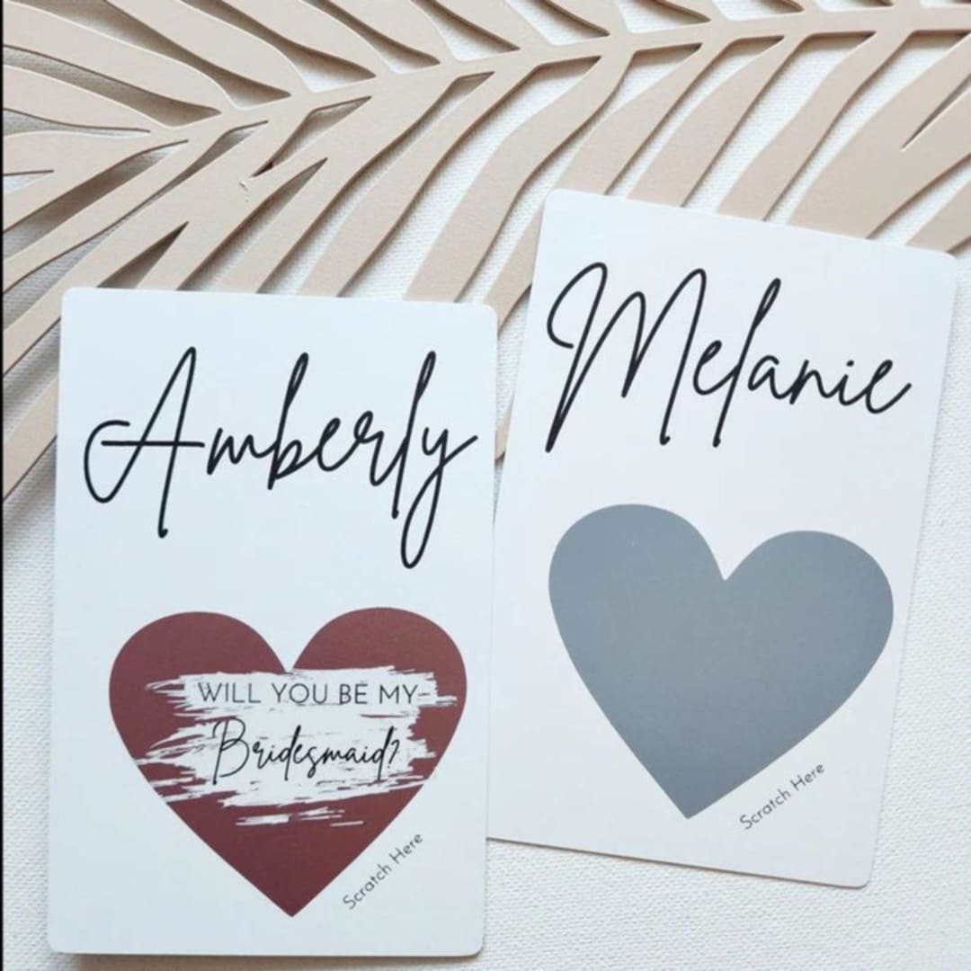 "Minimalist Bridesmaid Proposal Scratch Off FLAT Card" - Bridesmaid Gifts in multicolorassorted-colors by MC silverlinings