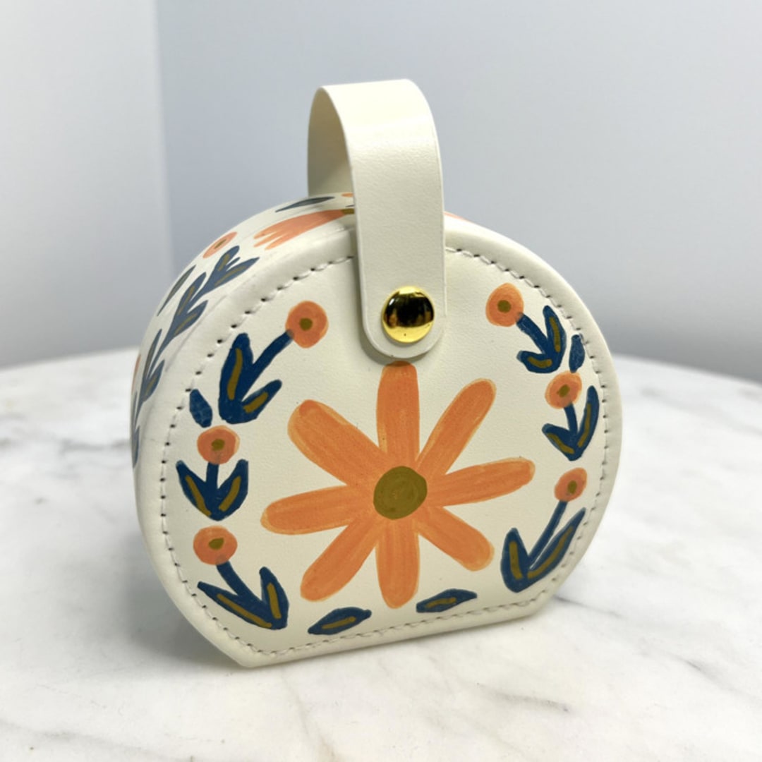 "Petal Passports Buttercream Jewelry Travel Case 3" - Bridesmaid Gifts in beige by Cindy Reynolds