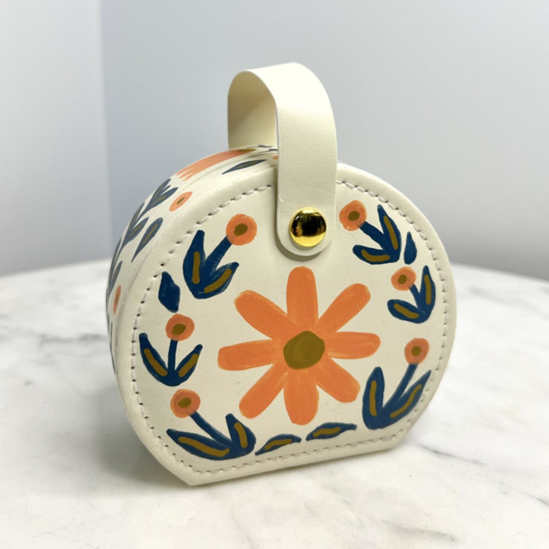 "Petal Passports Buttercream Jewelry Travel Case 1" - Bridesmaid Gifts in beige by Cindy Reynolds