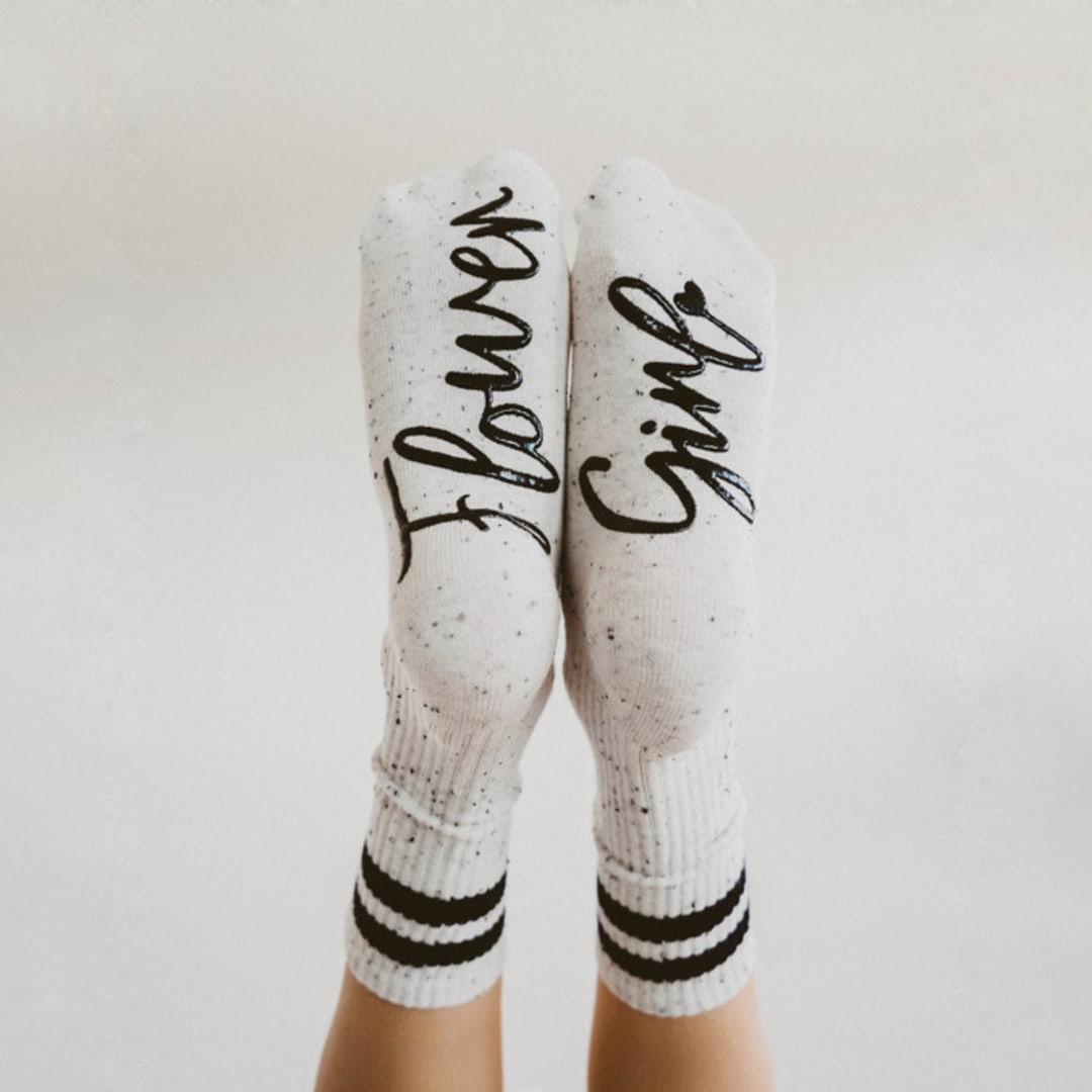 Flower Girl Socks Youth Size 5-12 Years
