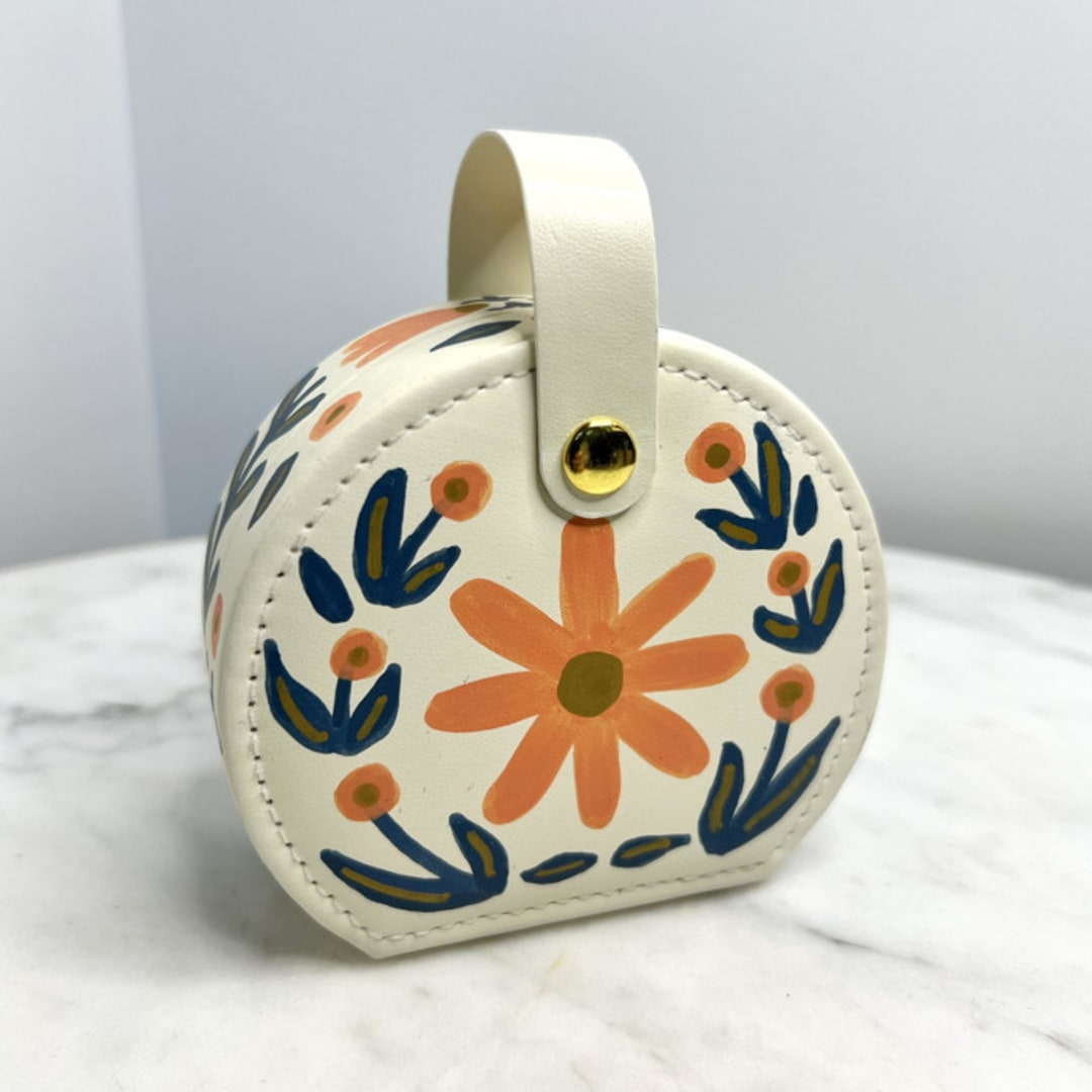 "Petal Passports Buttercream Jewelry Travel Case 2" - Bridesmaid Gifts in beige by Cindy Reynolds