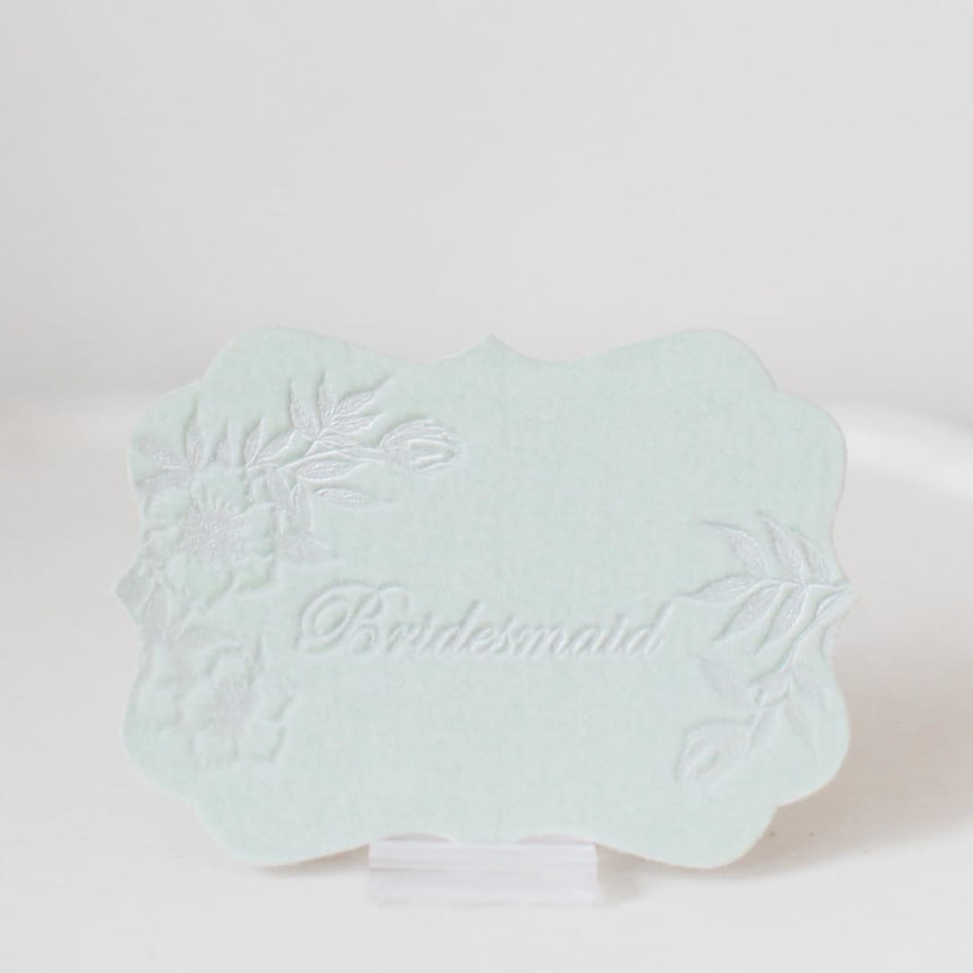 "Bridesmaid Scroll Card" - Bridesmaid Gifts in green by Velvet Raptor