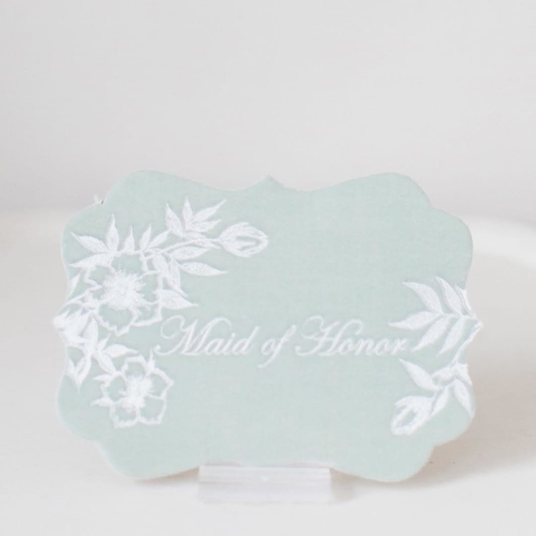 "Maid Of Honor Scroll Card" - Bridesmaid Gifts in green by Velvet Raptor